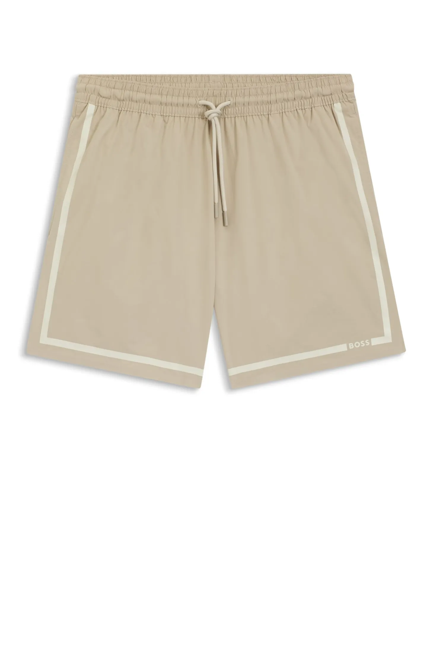Swim shorts with logo stripe print
