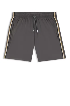 Swim shorts with signature stripe and logo