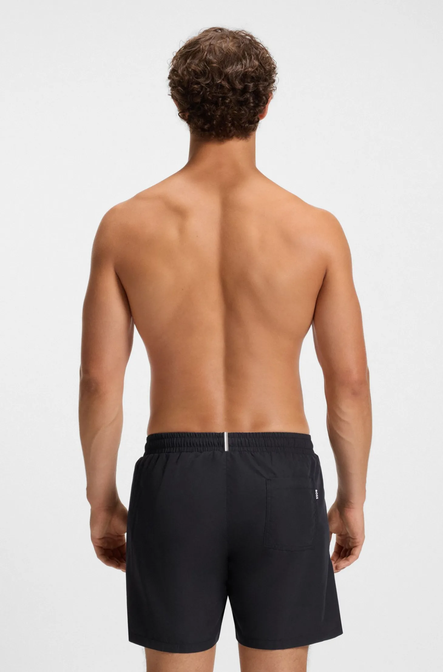 Swim shorts with stripe and logo