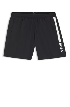 Swim shorts with stripe and logo