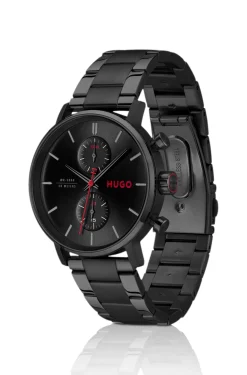#Takeoff black-plated watch with black dial