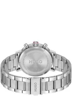 #Takeoff stainless-steel watch with blue dial