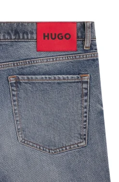 Tapered-fit jeans in blue comfort-stretch denim