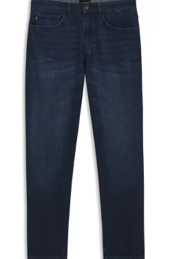 Tapered-fit jeans in pure-blue stretch denim