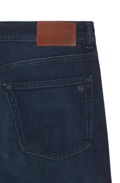 Tapered-fit jeans in pure-blue stretch denim