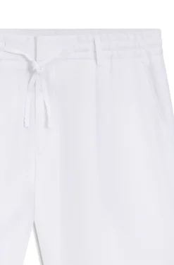 Tapered-fit shorts in linen