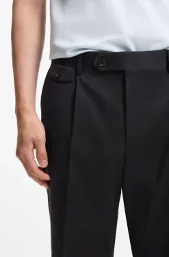 Tapered-fit trousers in a cotton blend