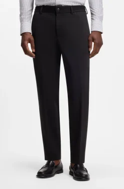 Tapered-fit trousers in cotton-blend jersey