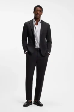 Tapered-fit trousers in cotton-blend jersey