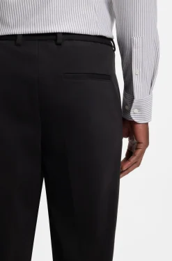 Tapered-fit trousers in cotton-blend jersey