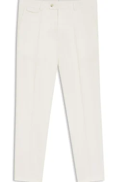Tapered-fit trousers in easy-iron stretch-cotton poplin