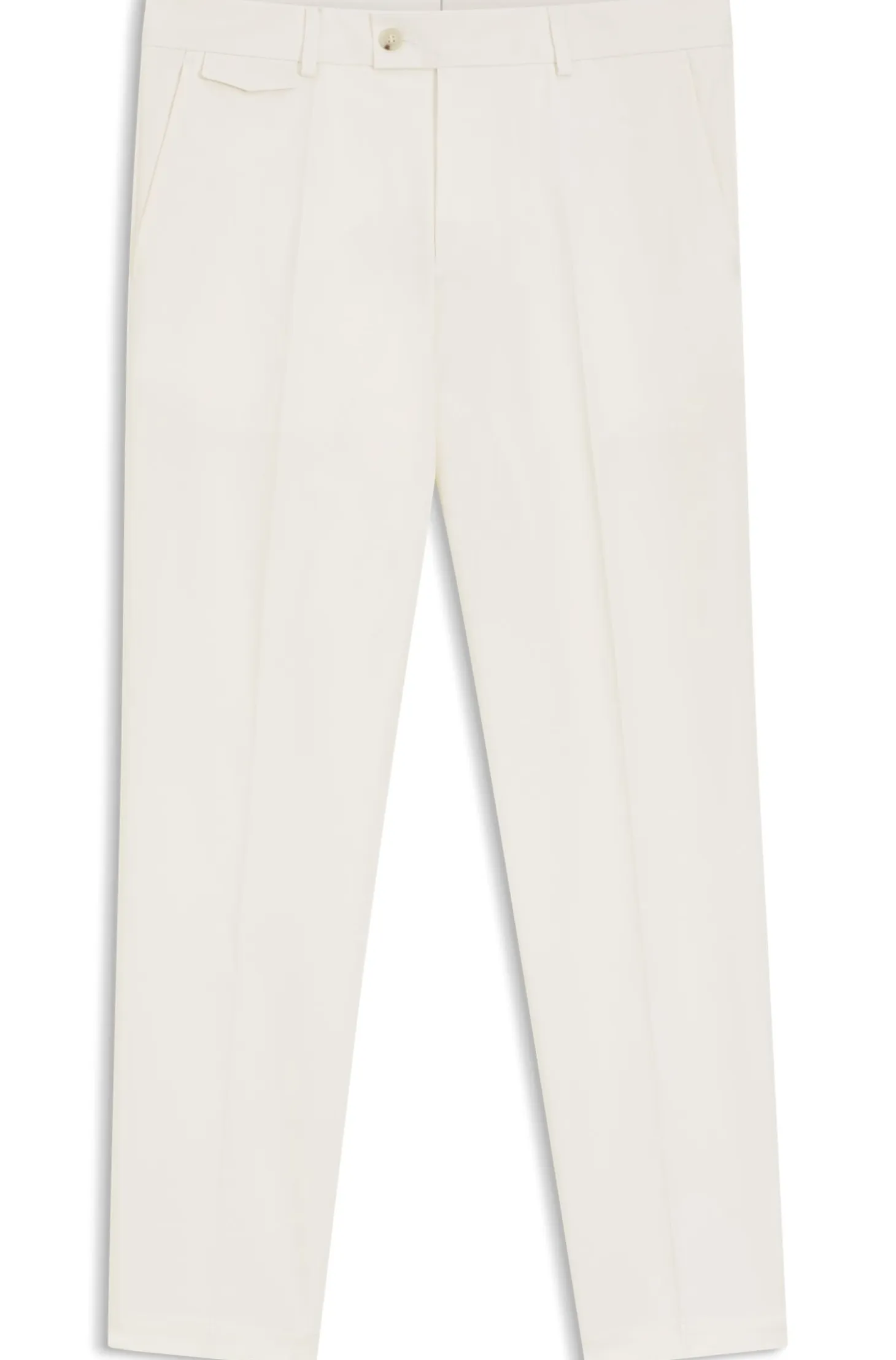 Tapered-fit trousers in easy-iron stretch-cotton poplin