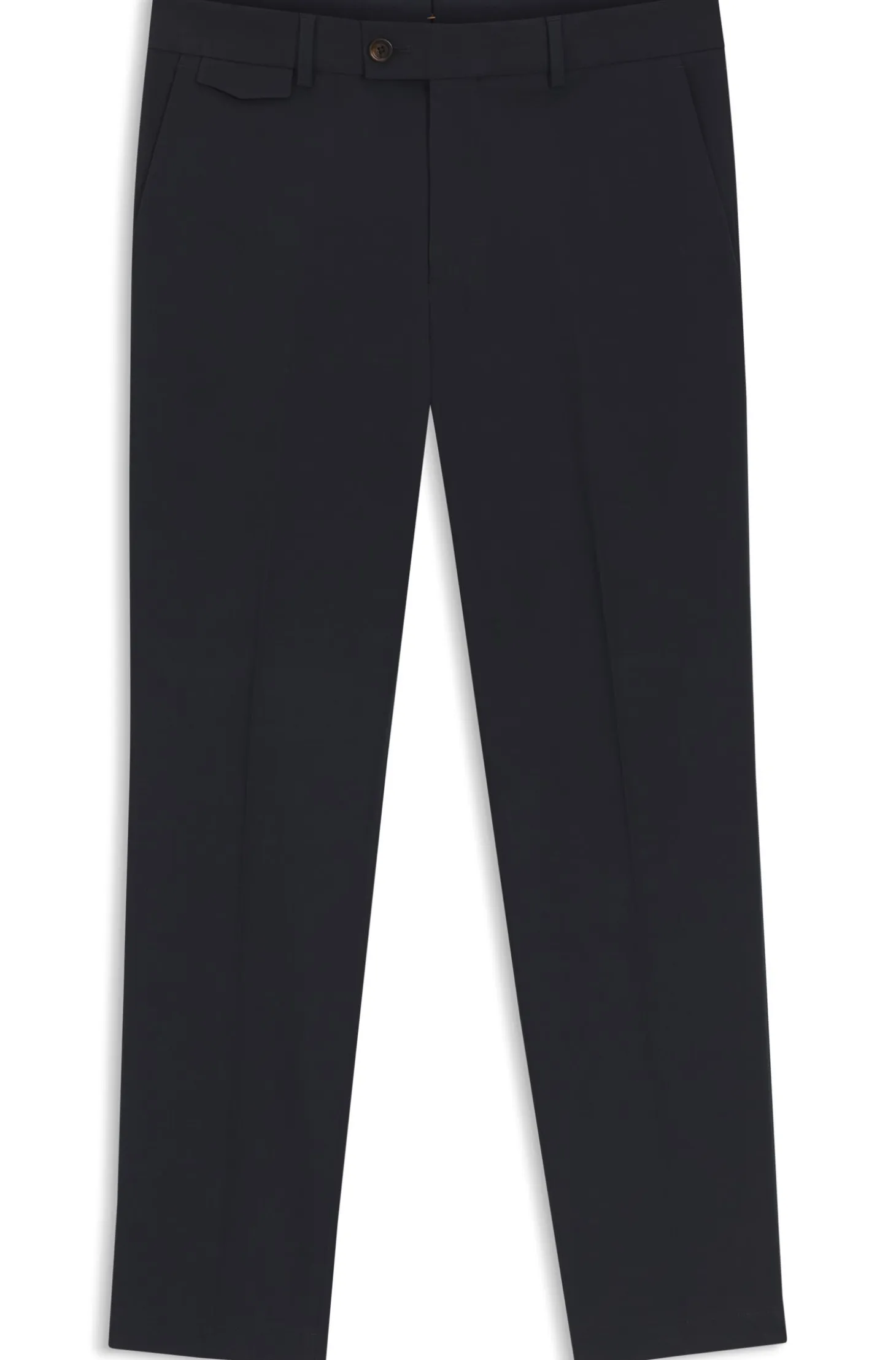 Tapered-fit trousers in easy-iron stretch-cotton poplin