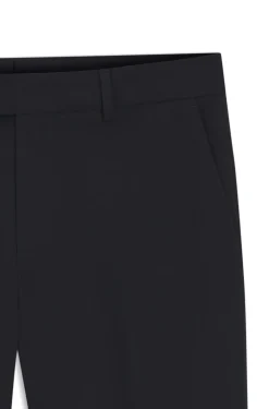 Tapered-fit trousers in easy-iron stretch-cotton poplin