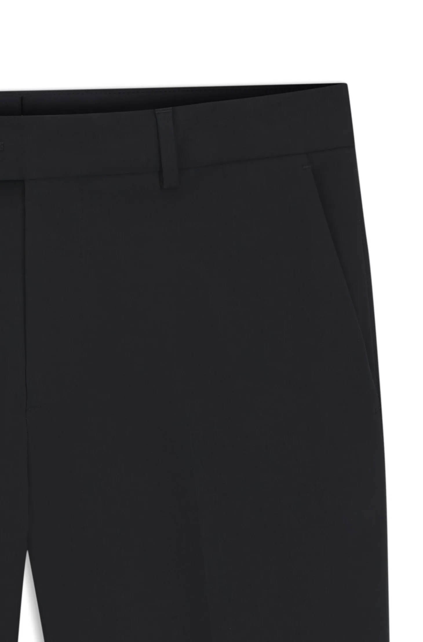 Tapered-fit trousers in easy-iron stretch-cotton poplin