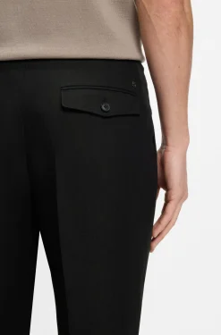 Tapered-fit trousers in linen