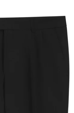 Tapered-fit trousers in linen