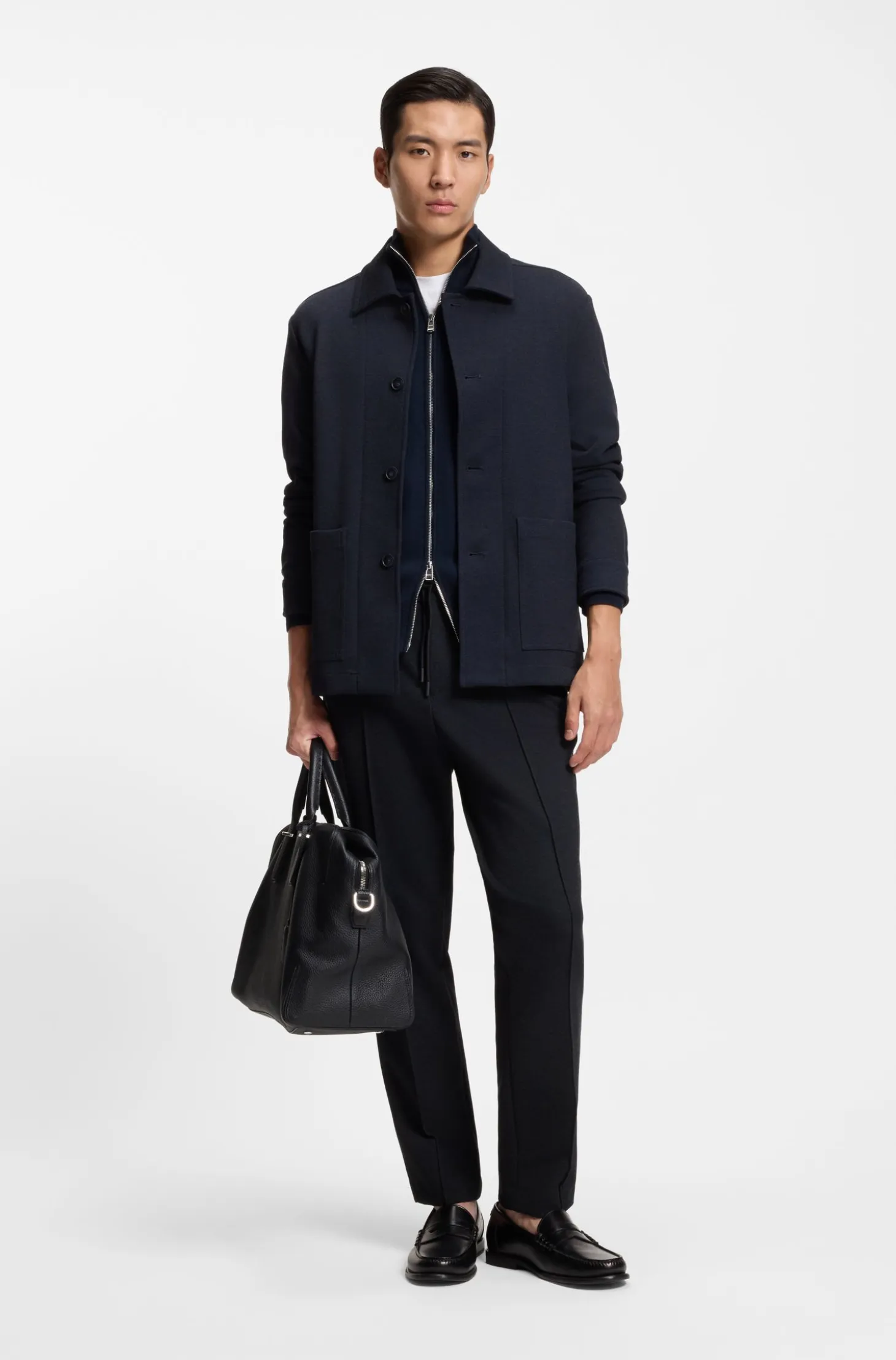 Tapered-fit trousers in performance-stretch fabric