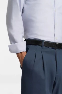 Tapered-fit trousers in stretch-cotton twill