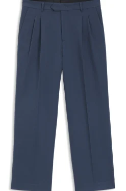 Tapered-fit trousers in stretch-cotton twill