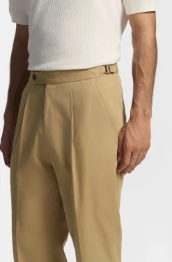 Tapered-fit trousers in stretch cotton