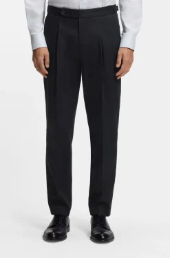 Tapered-fit trousers in stretch cotton