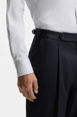 Tapered-fit trousers in stretch cotton