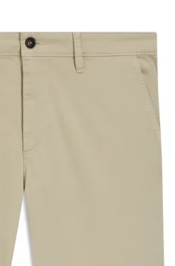 Tapered-fit trousers in stretch-cotton satin