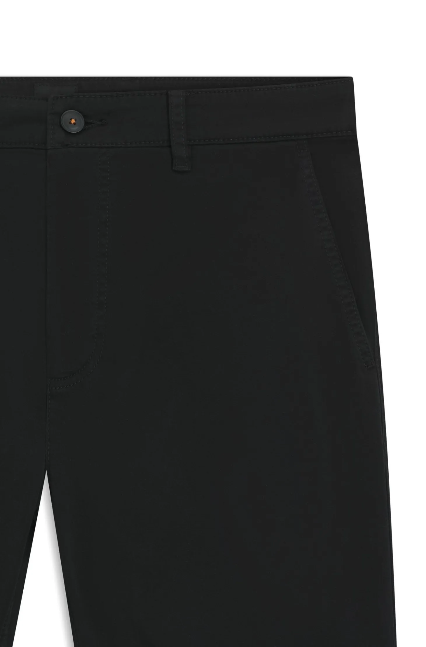 Tapered-fit trousers in stretch-cotton satin