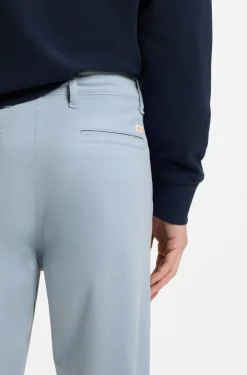 Tapered-fit trousers in stretch-cotton satin