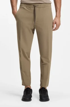 Tapered-fit trousers in water-repellent stretch fabric