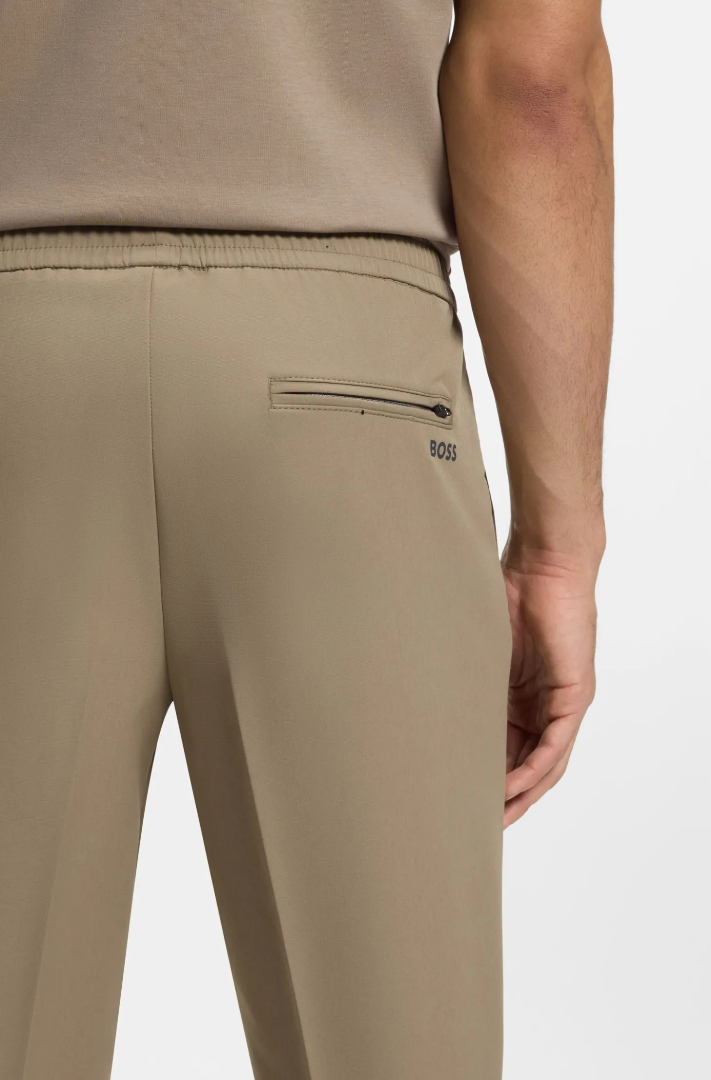 Tapered-fit trousers in water-repellent stretch fabric
