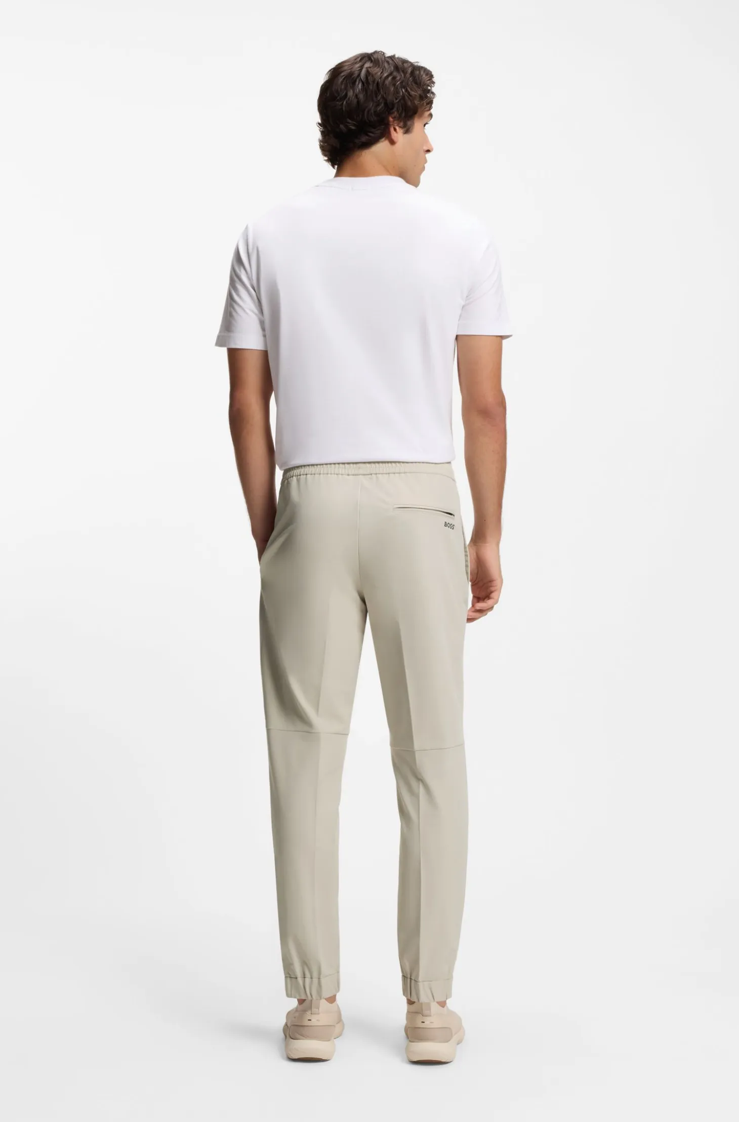 Tapered-fit trousers in water-repellent stretch fabric
