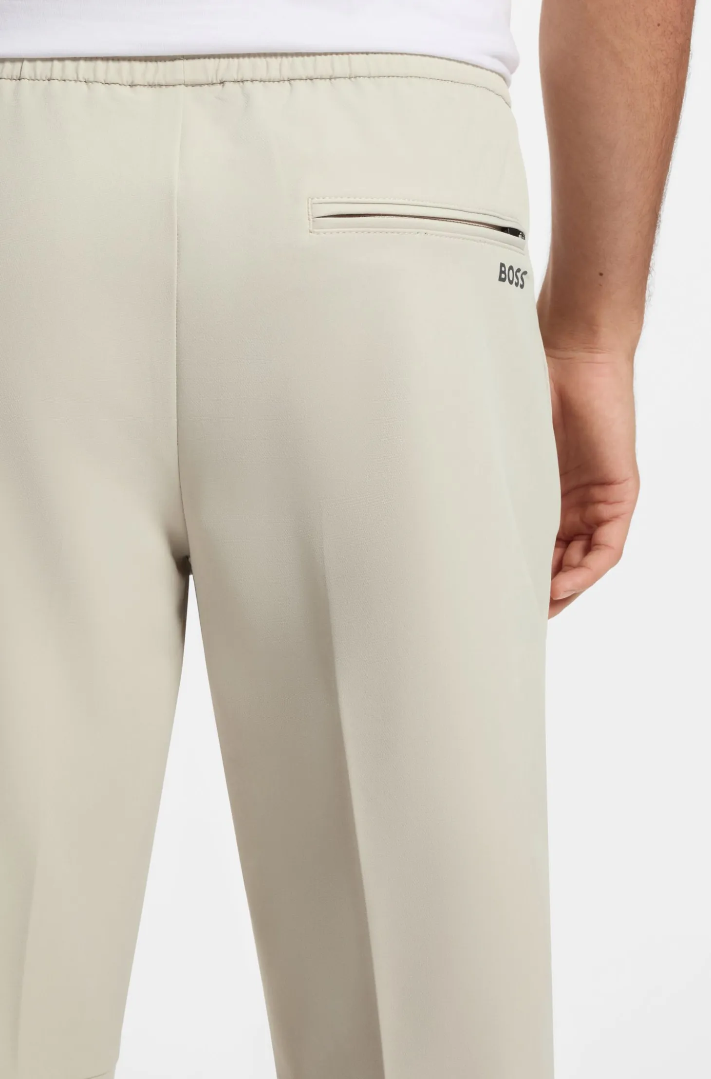 Tapered-fit trousers in water-repellent stretch fabric