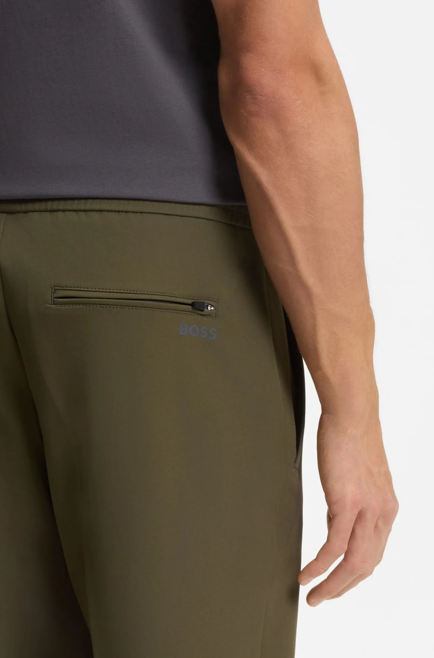 Tapered-fit trousers in water-repellent stretch fabric