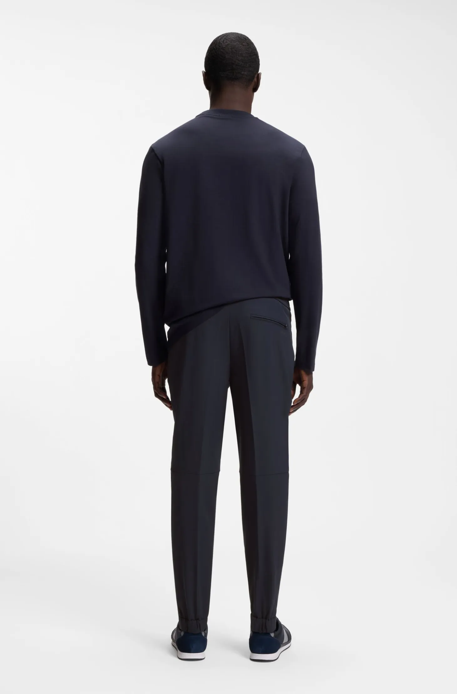 Tapered-fit trousers in water-repellent stretch fabric