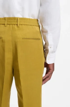 Tapered-fit trousers with drawcord waist