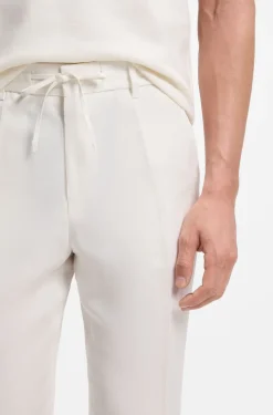 Tapered-fit trousers with drawcord waist