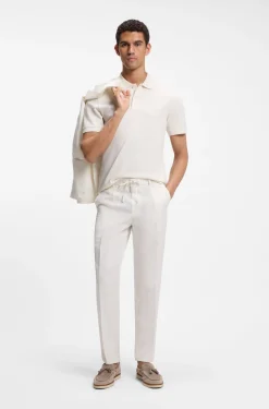Tapered-fit trousers with drawcord waist