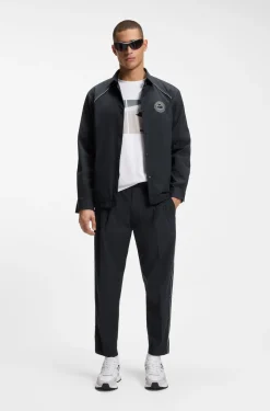 Tapered-fit trousers with water-repellent finish
