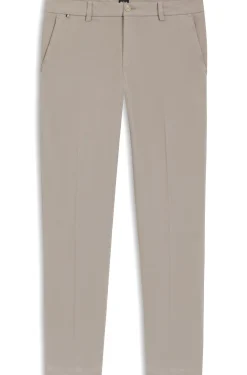 Tapered modern-fit trousers in stretch cotton