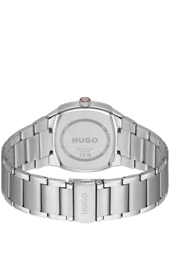 Telly stainless-steel watch with retro-inspired case