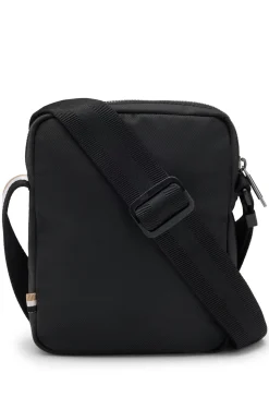 Textured crossbody bag with logo