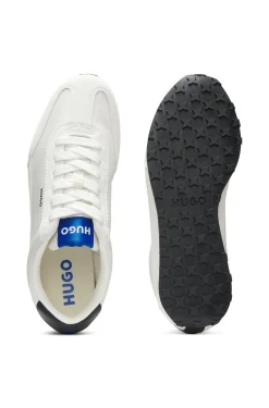 Textured-fabric trainers with star detail