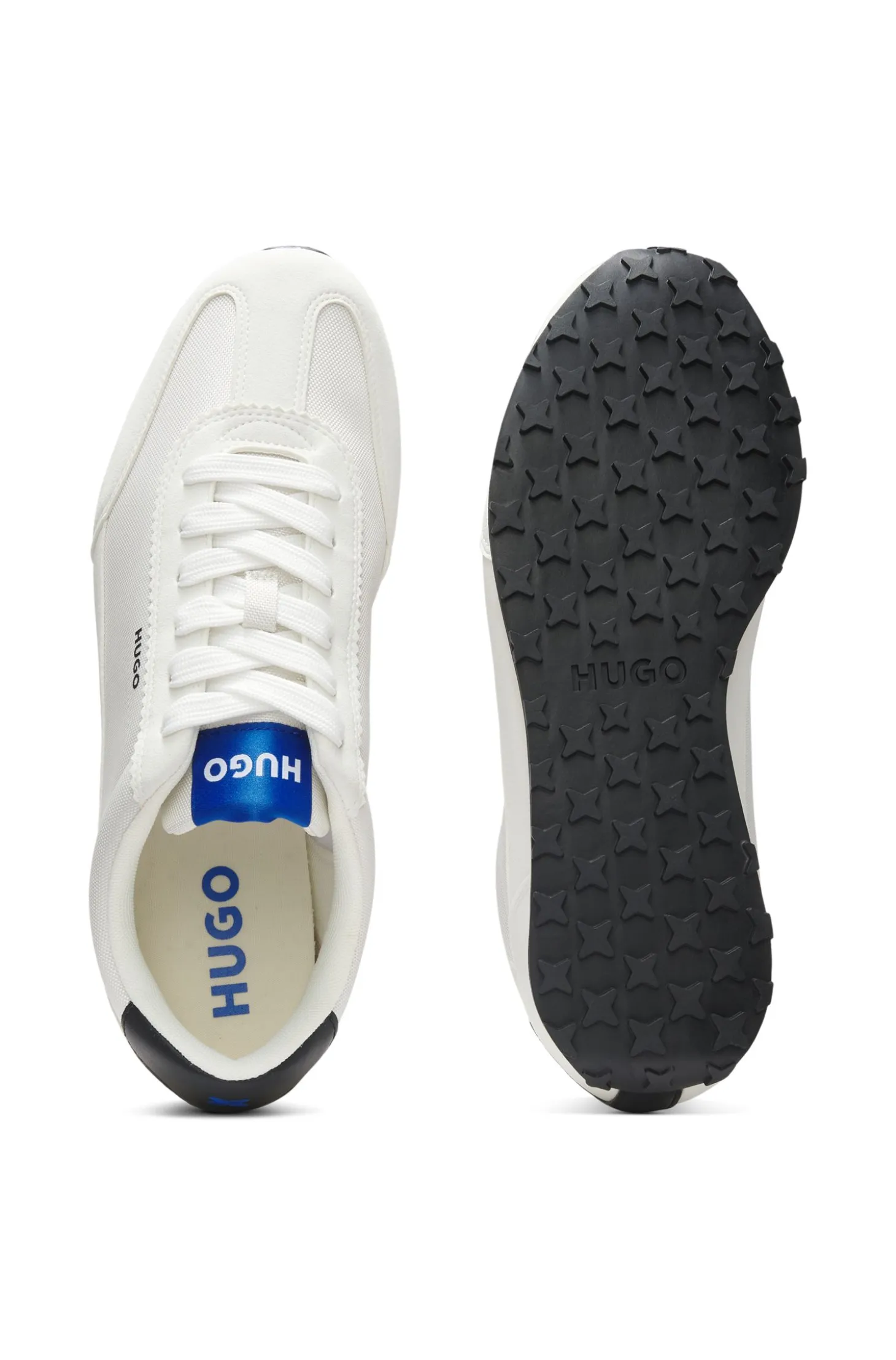 Textured-fabric trainers with star detail