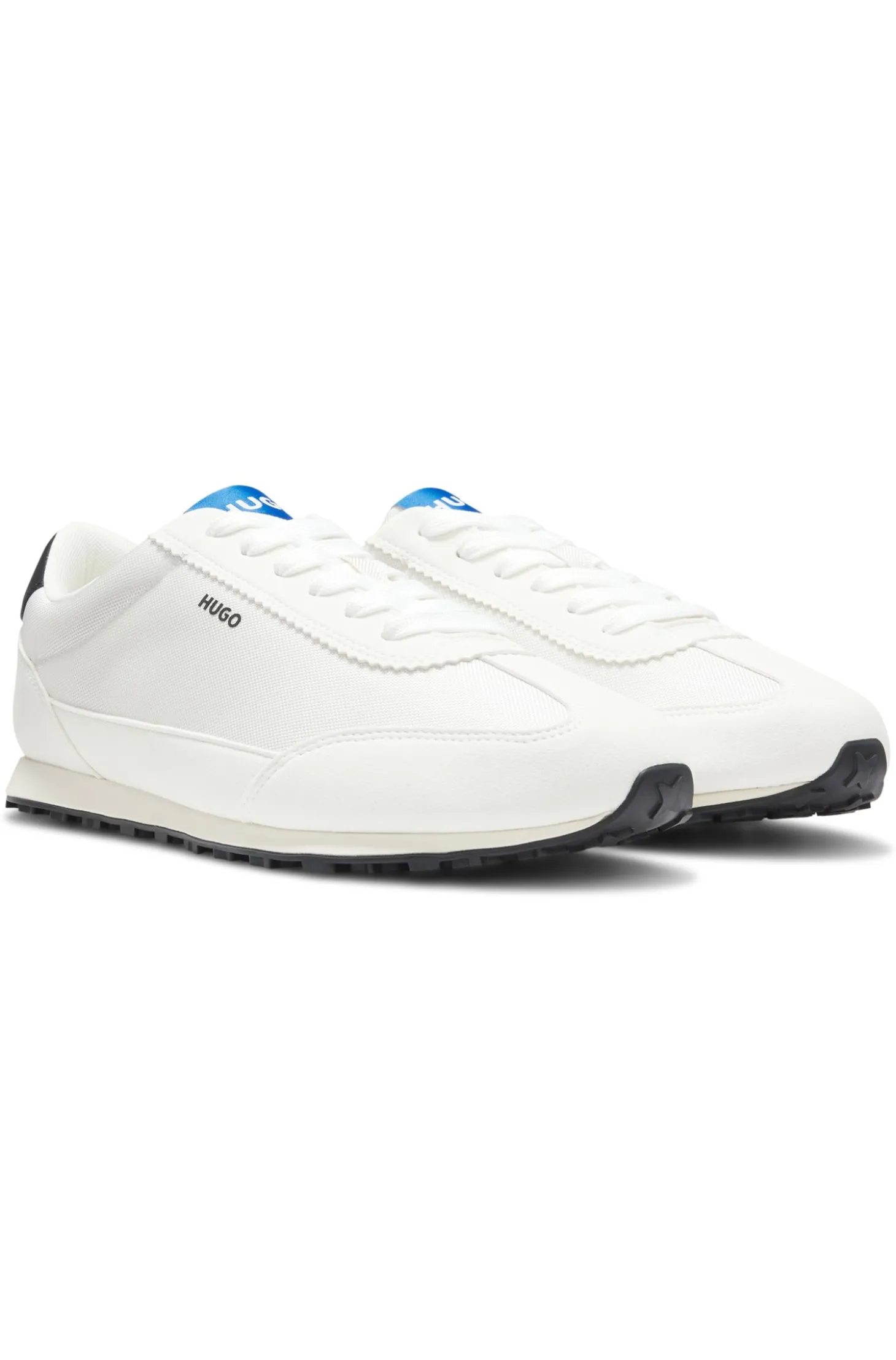 Textured-fabric trainers with star detail