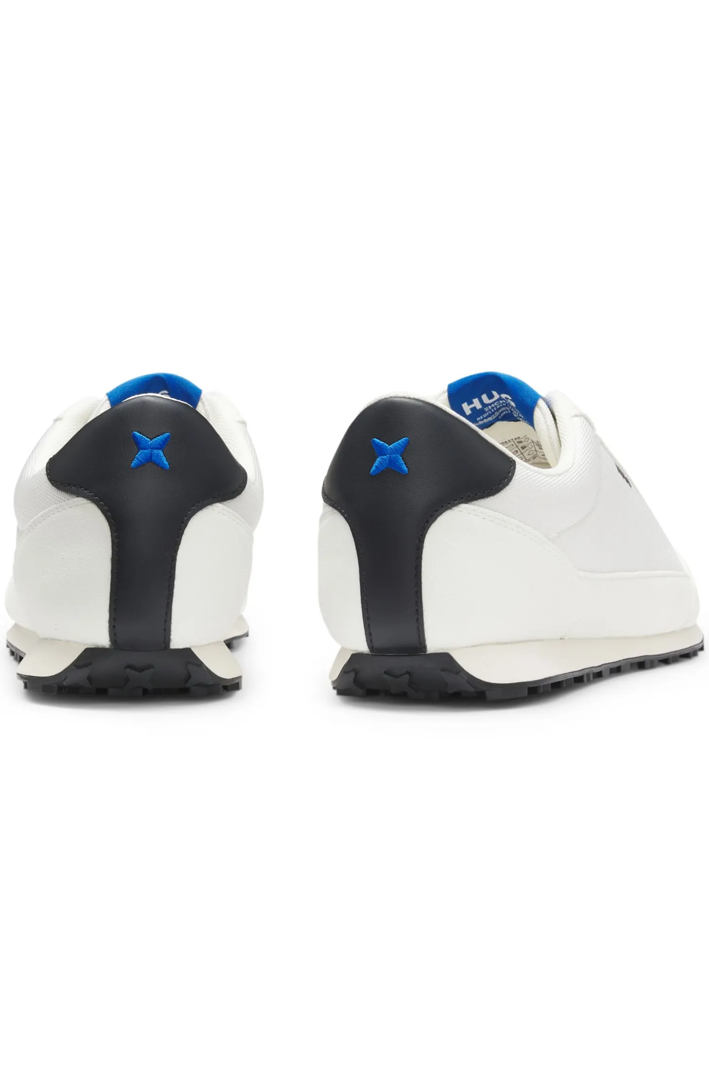 Textured-fabric trainers with star detail