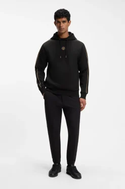The Open cotton-blend hoodie with rear graphic