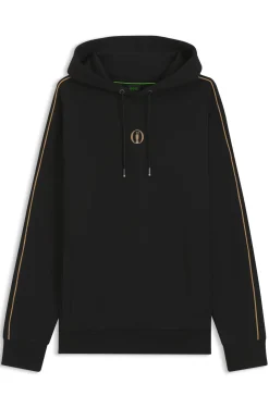 The Open cotton-blend hoodie with rear graphic