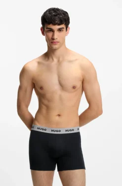 Three-pack boxer briefs in stretch cotton